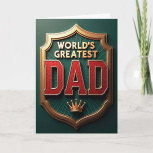 Papa le plus génial du monde Emblème de carte