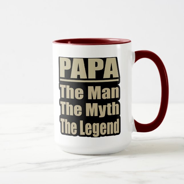 Papa L'Homme le Mythe La légende Le Père jour mug (Droite)