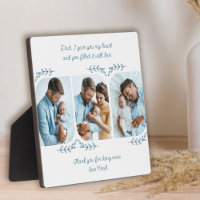 Papa Loving Words 3 Vertical Photo Collage Plaque