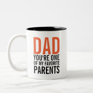 Papa Ma Fête des pères Parente Favorite Mug Café