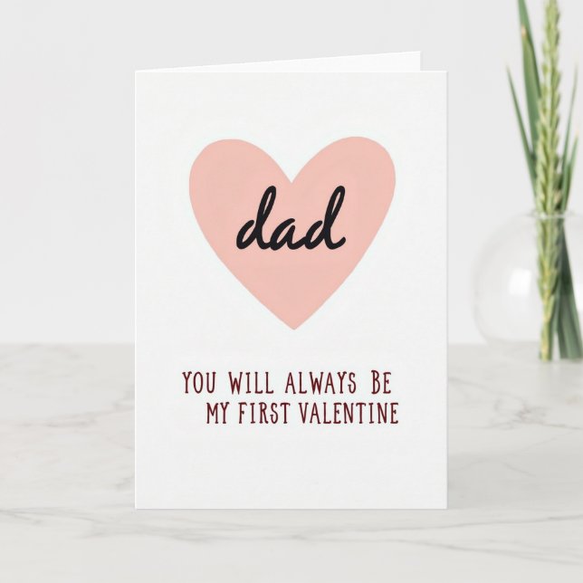 Papa Ma Première Carte de la Saint-Valentin (Devant)