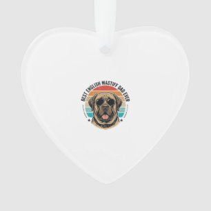 Papa Mastiff Anglais Vintage Sunset Chien Vecteur 