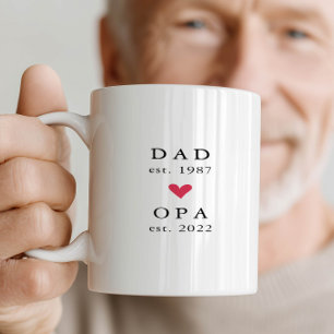 Papa moderne   Opa Year Est. Café Mug