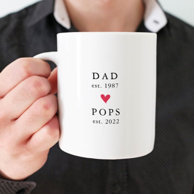 Papa Moderne | Papi Année de Fondation Mug (Créateur téléchargé)