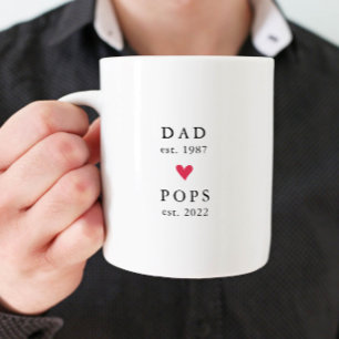 Papa moderne   Pops Année Est. Café Mug