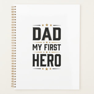 Papa Mon Premier Héros Conception de T-shirt Typog
