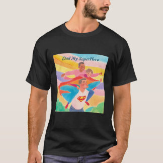 Papa Mon Super Héros - T-Shirt foncé de base