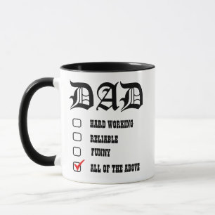 Papa Mug pour Fête des pères Cadeau pour papa List