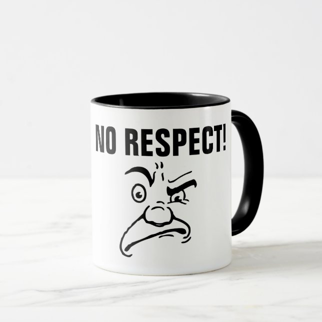 PAPA MUGS, AUCUN RESPECT Coffee Mugs (Devant droit)