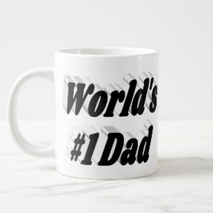 Papa noir demi-texte géant tasse de café