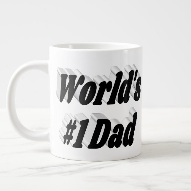 Papa noir demi-texte géant tasse de café (Gauche)