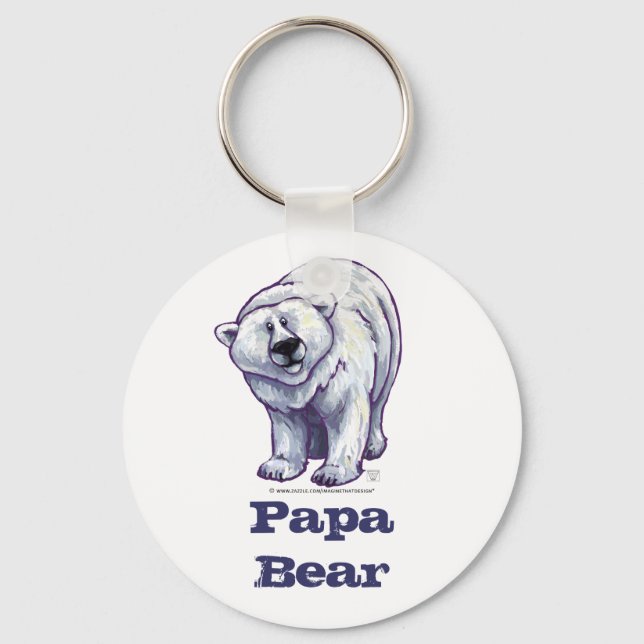Papa ours ours polaire porte-clés (Recto)