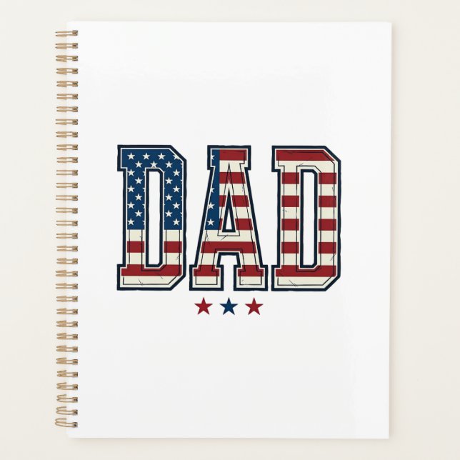 Papa patriote Drapeau américain Design vectoriel v (Devant)