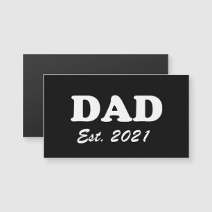 Papa Père personnalisé date établie aimant noir