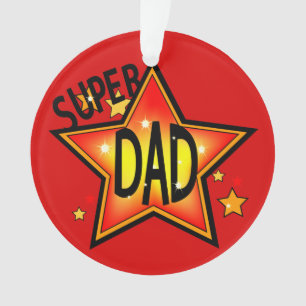 Papa père Super Star Noël Ornement 2