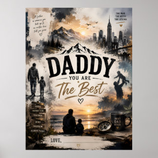 Papa personnalisé, tu es le meilleur poster