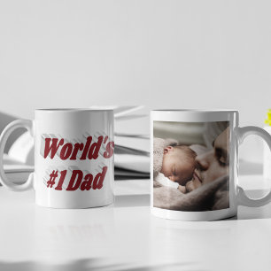 Papa photo burgundy texte tasse de café