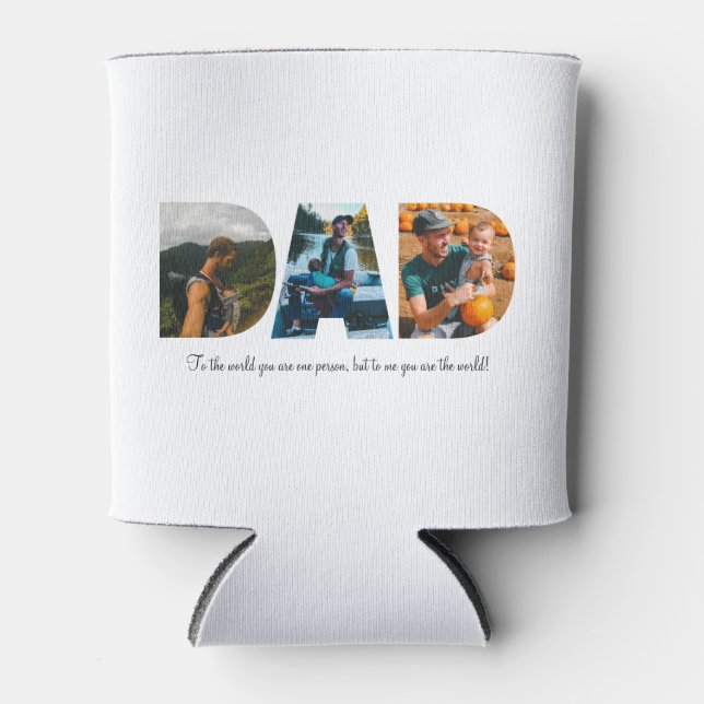 Papa Photo Collage Glacière pour Fête des pères (Devant)