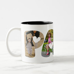 PAPA Photo Collage Mug - Cadeau parfait pour papa