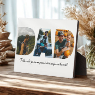 Papa Photo Collage Plaque de Fête des pères