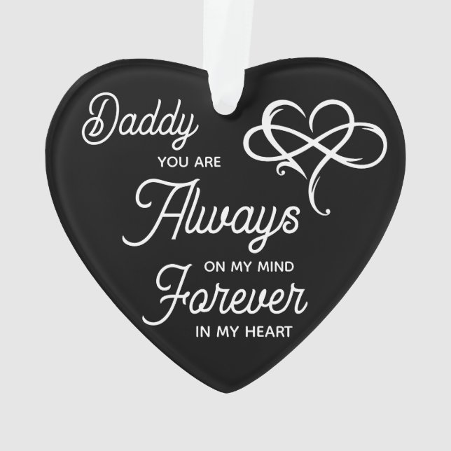 Papa Photo Memorial Ornement de Noël personnalisé (dos)