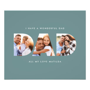 Papa photo typographie moderne cadeau enfant