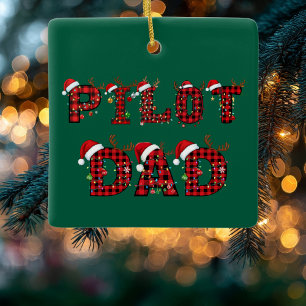 Papa Pilote Lettres de Noël Lumières Ornements Drô