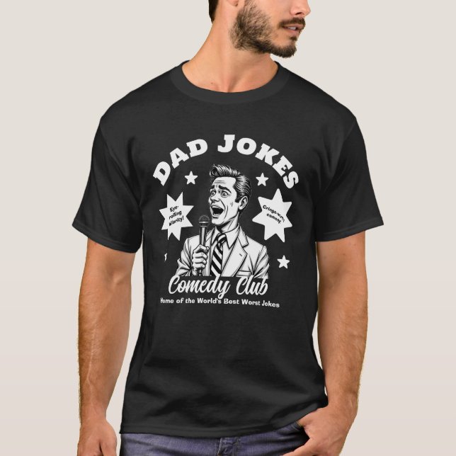 Papa plaisante Comedy Club Rétro Comedian T-Shirt (Devant)