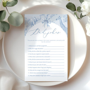 Papa plaisante Toile de Jouy Safari jeu de baby sh