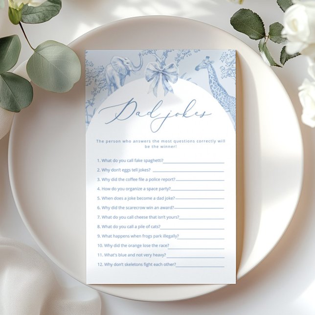 Papa plaisante Toile de Jouy Safari jeu de baby sh (Créateur téléchargé)