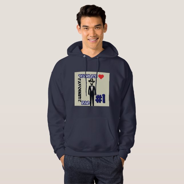 Papa préféré du monde #1 Sweat - shirt à capuche d (Devant entier)