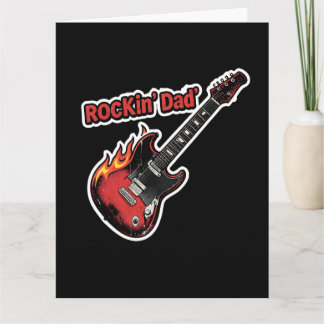 Papa Rock – Carte de Fête des Pères Guitare Électr