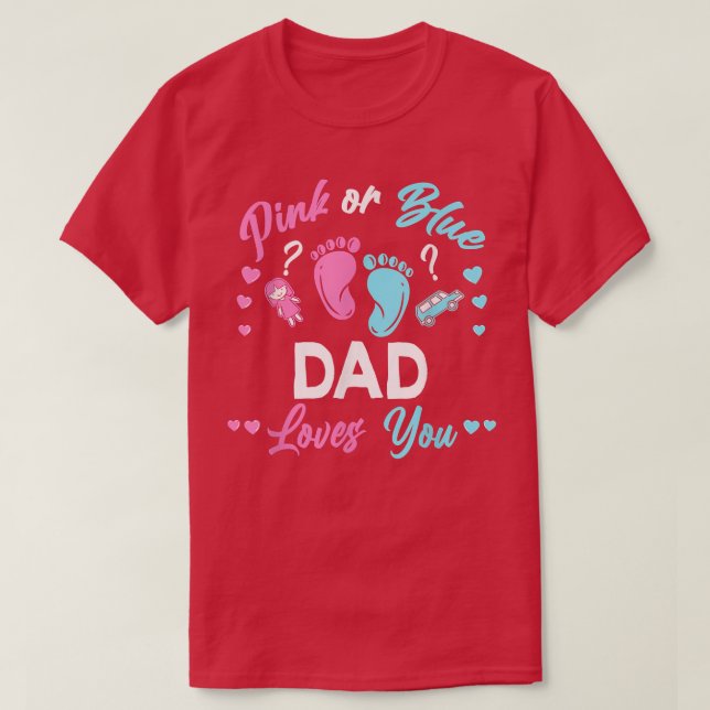 Papa Rose Ou Bleu T'Aime Genre T-Shirt Reveal (Design devant)