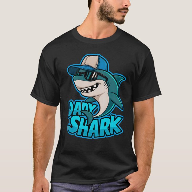 Papa Shark Cool Papa Vibes T-shirt (Devant)