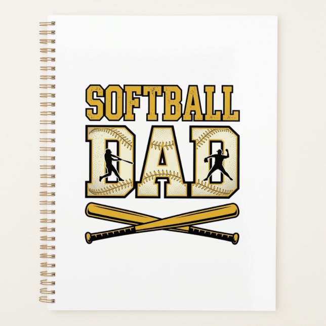 Papa Softball Gravure Vintage Batte Graphique_1 (Devant)