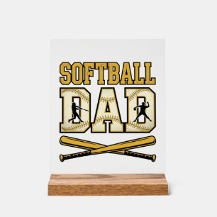 Papa Softball Gravure Vintage Graphique de Batte_1