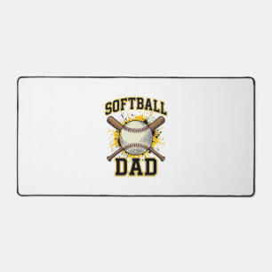 Papa Softball Vintage Varsity Dessin Bats Croisés_