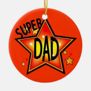 Papa Super Star Noël Ornement