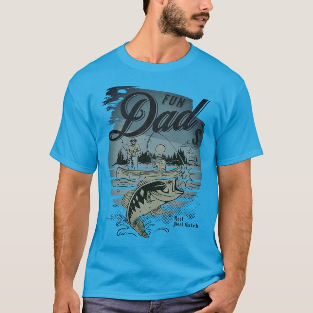 Papa T-Shirt "Fun Dads Reel Best Catch" maquette (Devant)