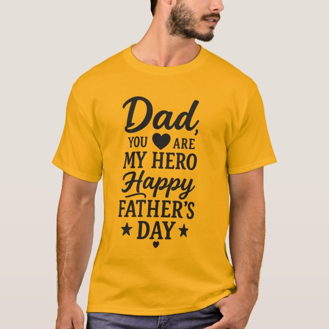 Papa, T-shirt mon héros (Devant)