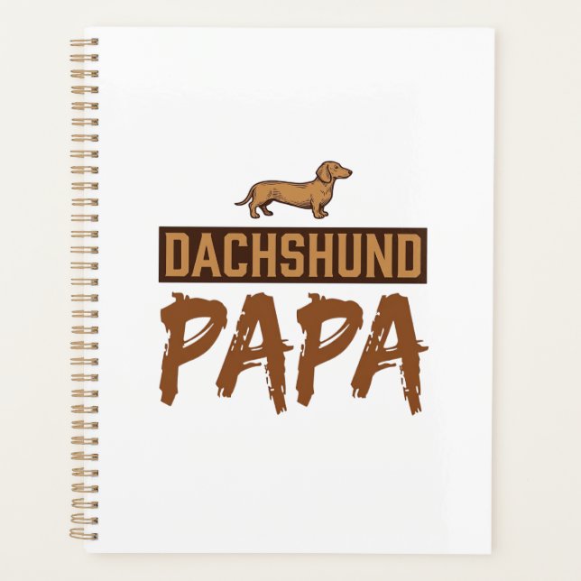 Papa teckel Gravure vintage Design papa chien_1 (Devant)