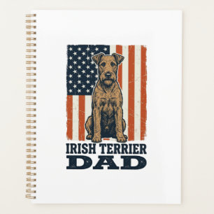 Papa Terrier Irlandais Patriotique Vintage