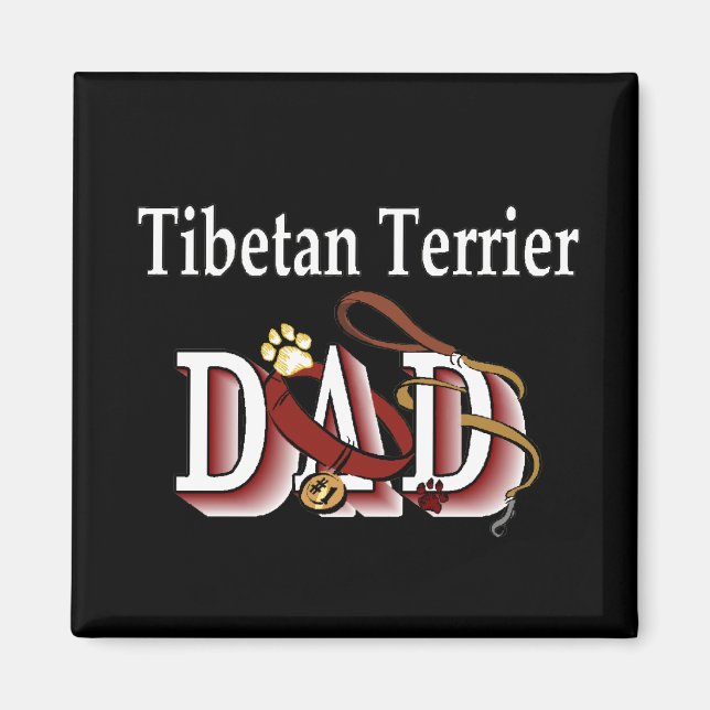papa terrier tibétain Magnet (Devant)