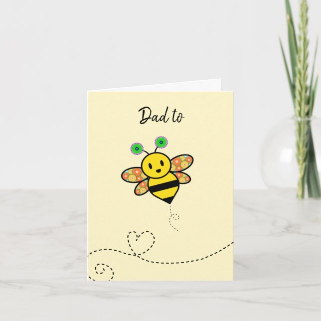 Papa to Bee Félicitations pour ta carte de nouvell (Devant)