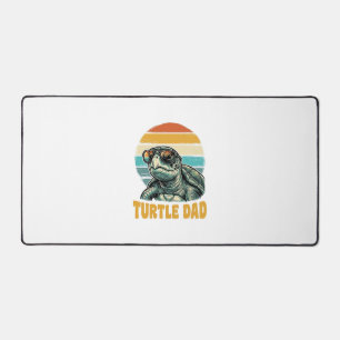 Papa Tortue Rétro Coucher de Soleil Vintage Gravur