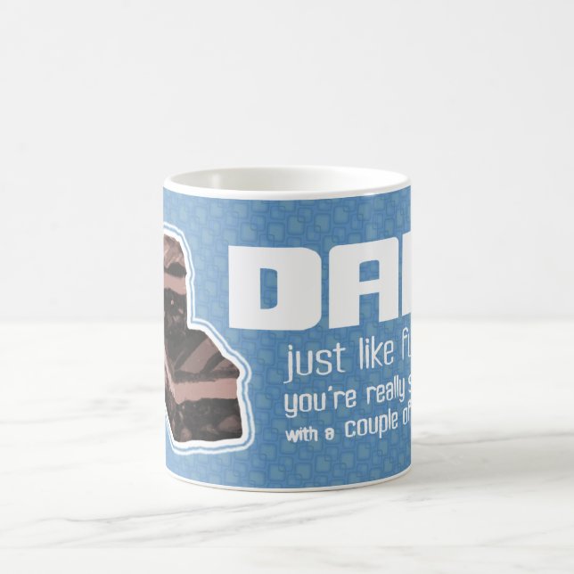 Papa "tout comme fudge" amusant mug bleu (Centre)