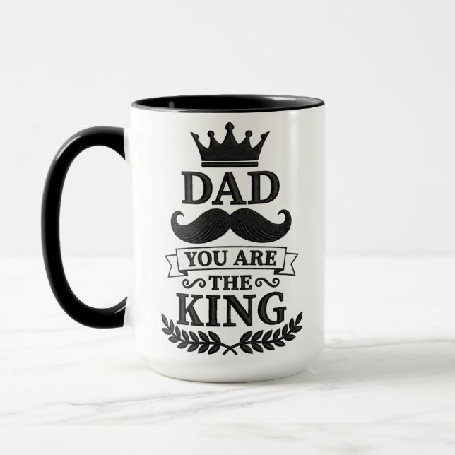 Papa Tu Es Le Roi Mug Funny Fête Des Pères (Gauche)