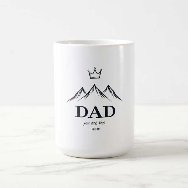 "Papa, tu es le roi" Mug personnalisé (Centre)