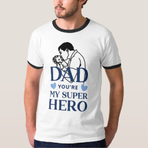 Papa Tu Es Mon Super-Héros T-Shirt