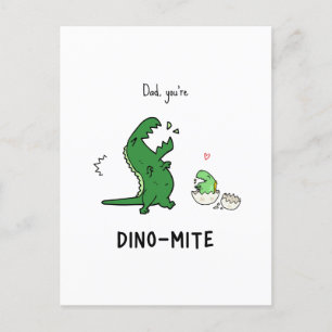Papa Tu es une carte postale Dino-mite